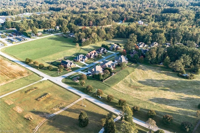 bird's eye view featuring a rural view