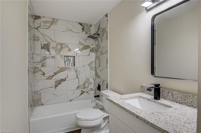 4814 Tower Rd, Greensboro, NC 27410 - full bathroom with vanity, toilet, and tub / shower combination