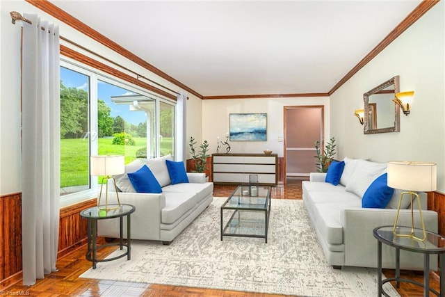 657 Spring St, Walnut Cove, NC 27052 - living area with crown molding