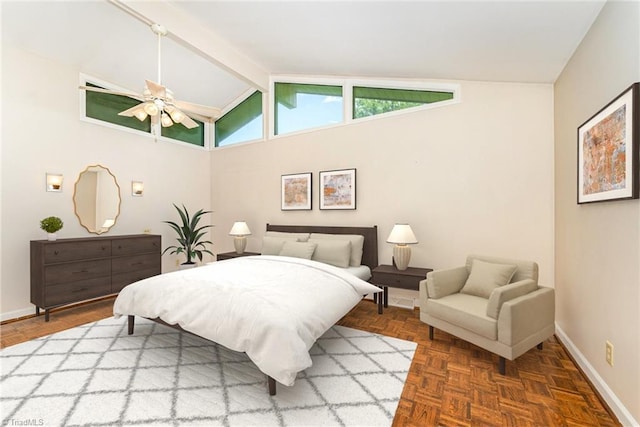 657 Spring St, Walnut Cove, NC 27052 - bedroom with baseboards and a ceiling fan