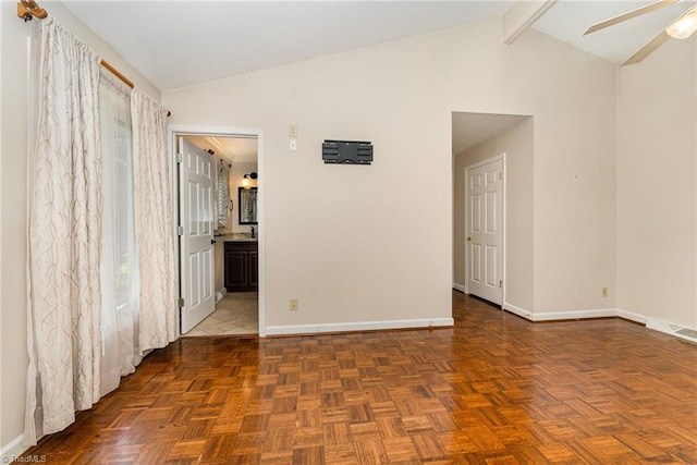 657 Spring St, Walnut Cove, NC 27052 - unfurnished room with baseboards, ceiling fan, and plenty of natural light