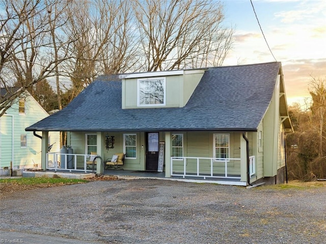 view of front of property with a porch