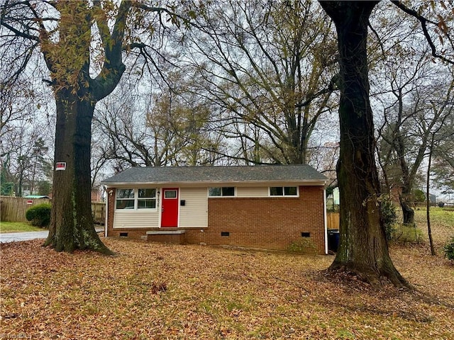 view of ranch-style home