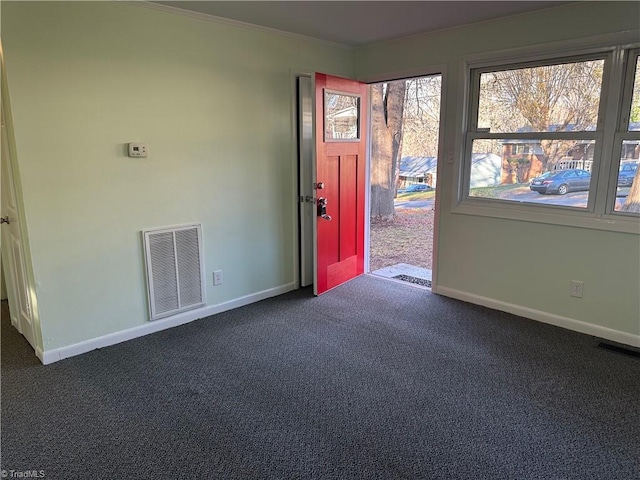 interior space featuring ornamental molding