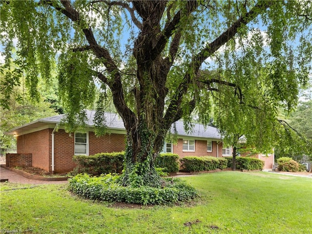 252 Lucerne Ln NW, Winston-Salem, NC 27104 - ranch-style house featuring a front lawn and brick siding