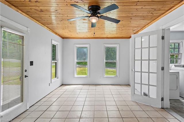 2226/2234 NC-268, Pilot Mountain, NC 27041 - unfurnished sunroom featuring washer / dryer