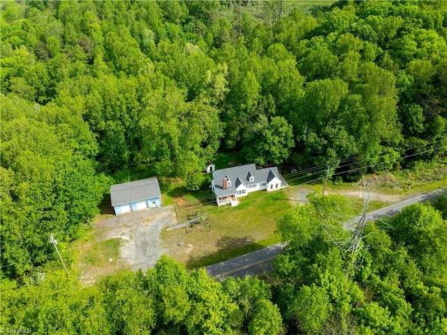 2226/2234 NC-268, Pilot Mountain, NC 27041 - aerial view of property and surrounding area with a heavily wooded area