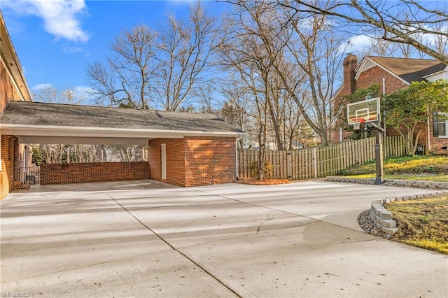 view of patio with a carport