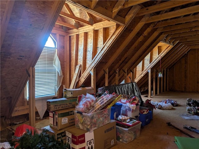 view of attic