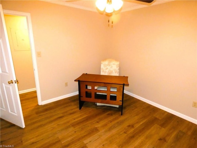 3982 Westridge Meadow Cir, Clemmons, NC 27012 - hallway with crown molding, baseboards, and wood finished floors
