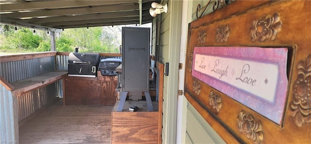 view of patio / terrace with area for grilling