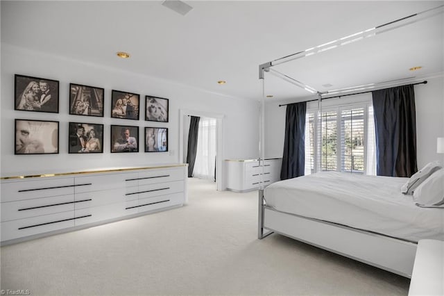 view of carpeted bedroom