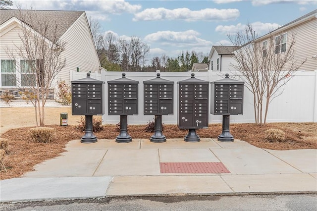 surrounding community featuring mail area