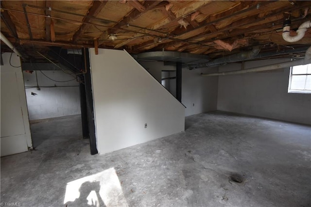 view of basement