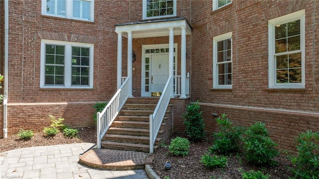 3940 Beechridge Rd, Winston-Salem, NC 27106 - view of exterior entry featuring brick siding