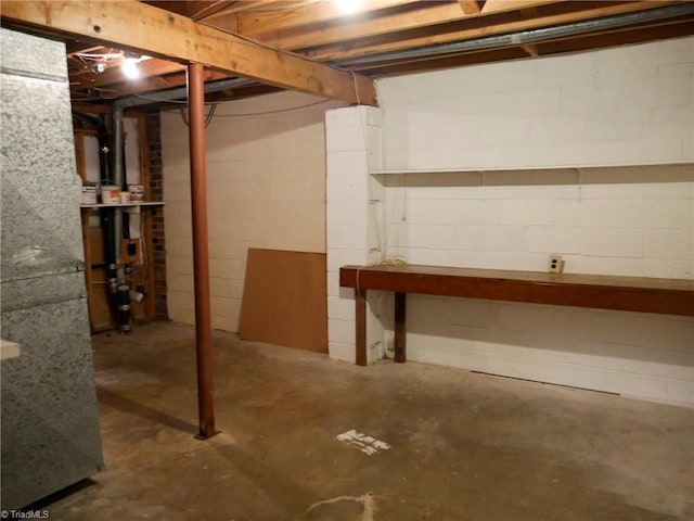 view of basement