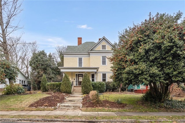 view of front of home with covered porch