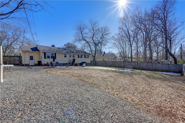 view of rear view of property