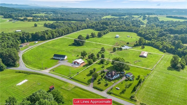 214 Mining Ridge Church Rd, Elkin, NC 28621 - overview of rural landscape with property boundaries highlighted