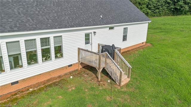 214 Mining Ridge Church Rd, Elkin, NC 28621 - wooden terrace with stairs and a yard