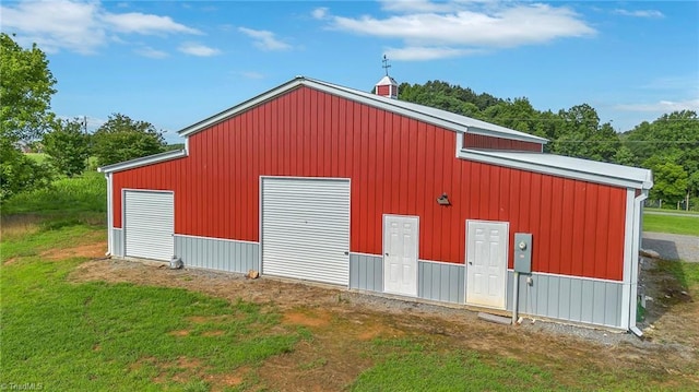 214 Mining Ridge Church Rd, Elkin, NC 28621 - view of pole building featuring a yard