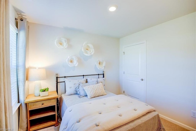 bedroom with carpet floors