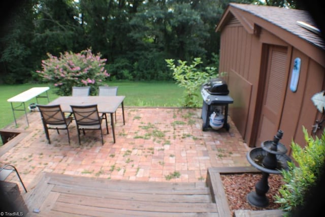 view of patio / terrace with a grill