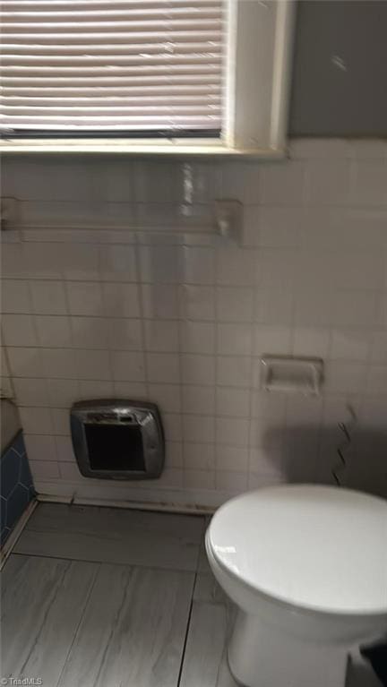 516 Hamilton St, Eden, NC 27288 - bathroom with tile walls and toilet