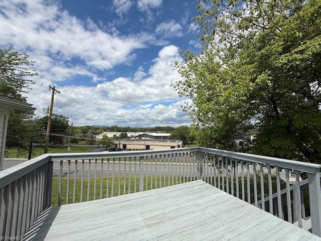446 Durham St, Mount Airy, NC 27030 - wooden terrace with a yard