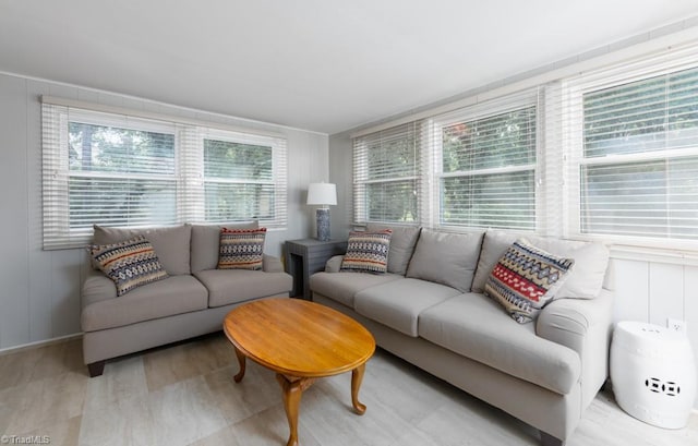 living room with a healthy amount of sunlight