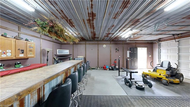 interior space featuring a garage