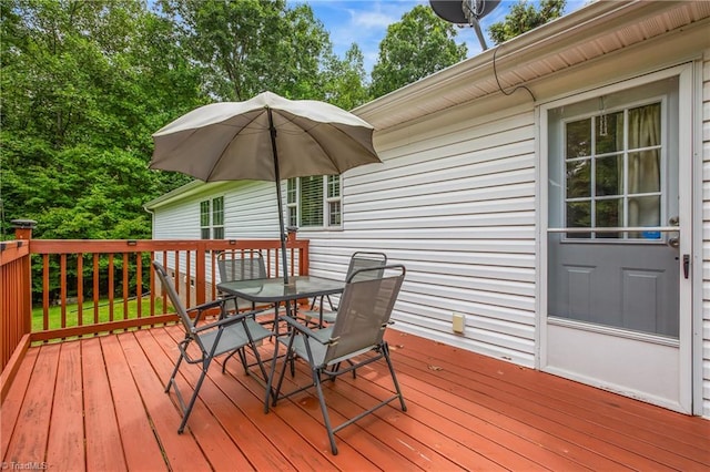 view of wooden deck