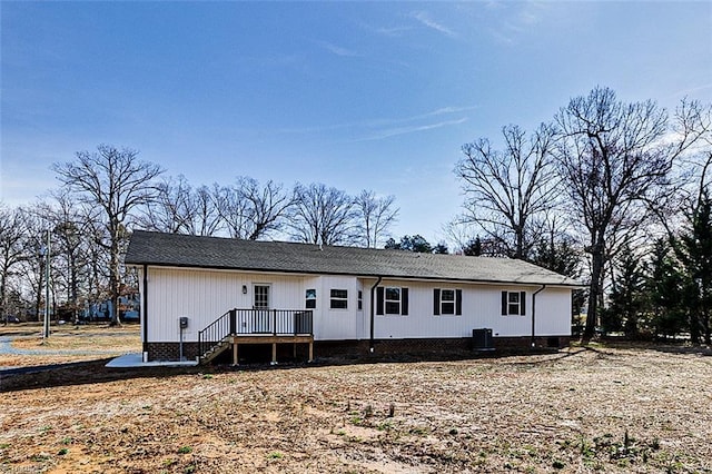 view of front of home with central AC unit