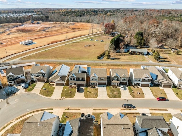 bird's eye view with a residential view