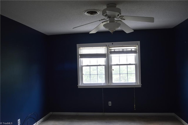 117 Ridgecrest Dr, Mount Airy, NC 27030 - unfurnished room featuring baseboards, a ceiling fan, a textured ceiling, and visible vents