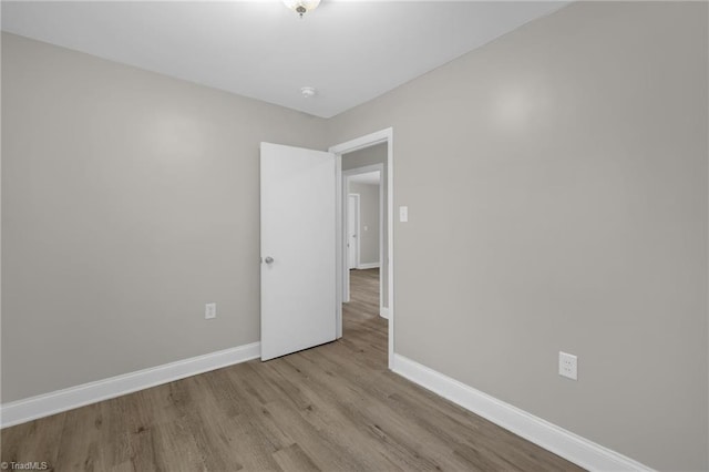 empty room featuring light hardwood / wood-style floors