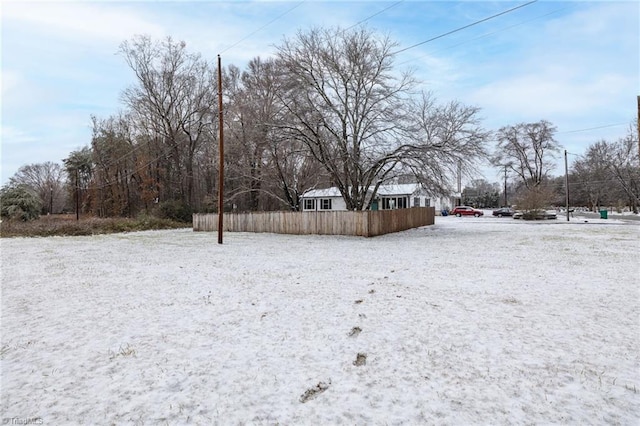 view of snowy yard