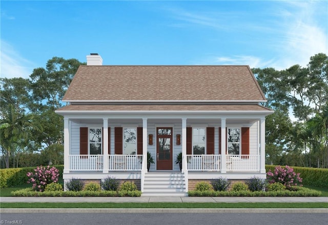 view of front of home with a porch