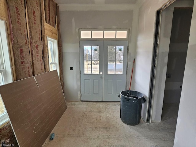 doorway featuring french doors