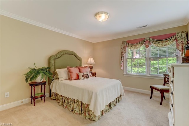 4208 Bitternut Trl, Greensboro, NC 27410 - bedroom featuring crown molding, baseboards, and light colored carpet
