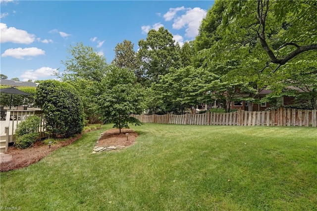 4208 Bitternut Trl, Greensboro, NC 27410 - view of yard with a deck