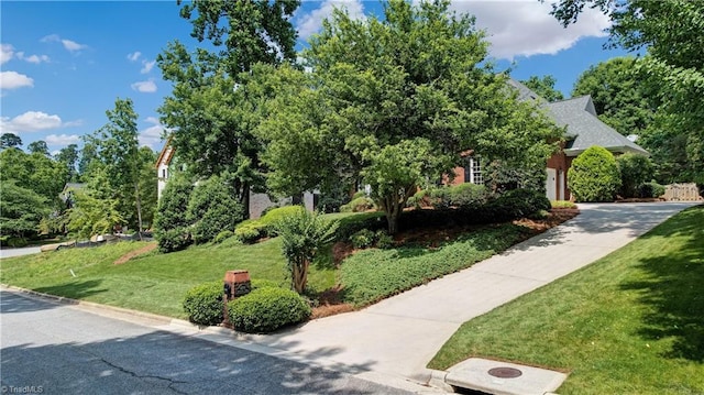 4208 Bitternut Trl, Greensboro, NC 27410 - view of front of property with a front lawn, a garage, and driveway