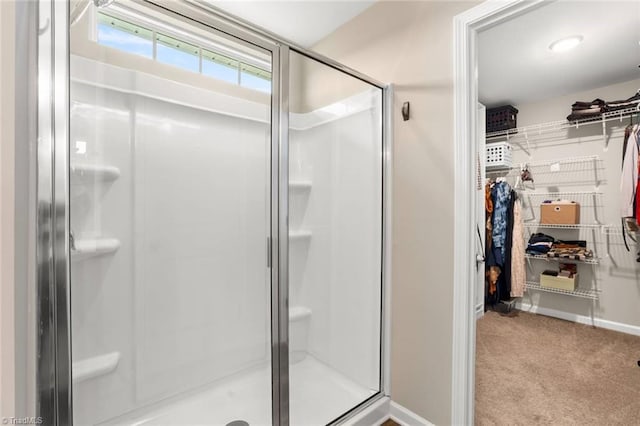 1827 Deveron Ct, Kernersville, NC 27284 - full bathroom featuring a shower stall and a spacious closet