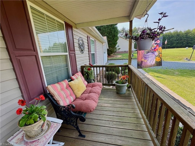 7658 Salem Chapel Rd, Walnut Cove, NC 27052 - wooden porch featuring a yard