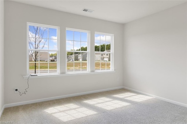 carpeted empty room featuring a healthy amount of sunlight