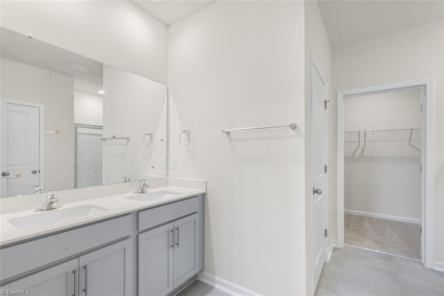 bathroom with vanity