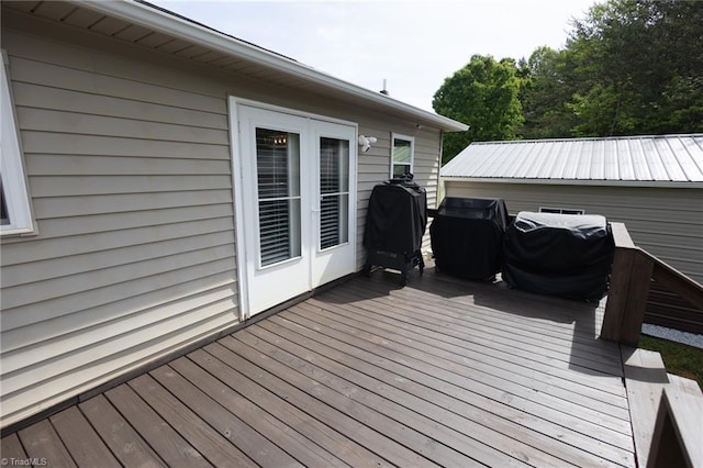 113 Stone Bridge Rd, Mount Airy, NC 27030 - deck with grilling area and french doors