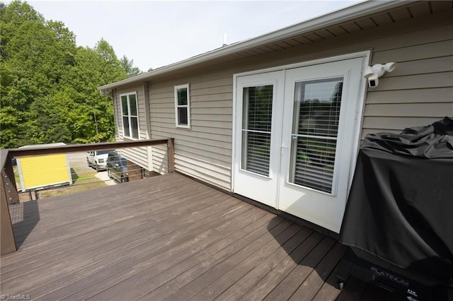 113 Stone Bridge Rd, Mount Airy, NC 27030 - wooden deck with french doors