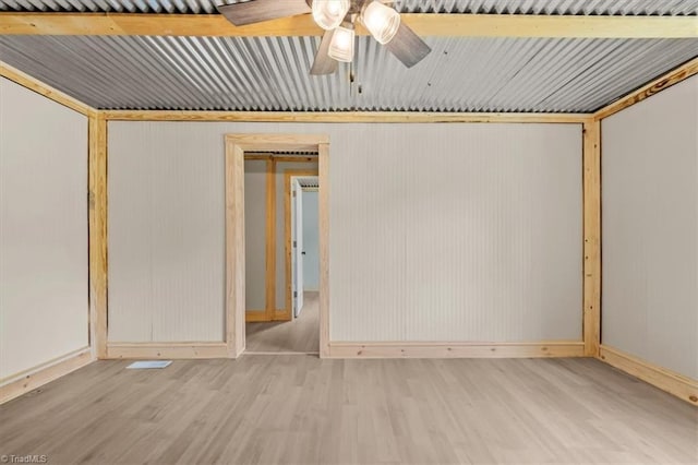 539 W Salisbury St, Denton, NC 27239 - unfurnished room featuring wood finished floors and a ceiling fan