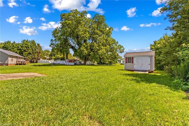 189 Lochshire Ln, Woodleaf, NC 27054 - view of grassy yard with a storage shed